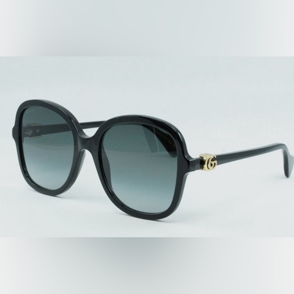 New Gucci Logo Sunglasses GG1178S 002 Black Grey